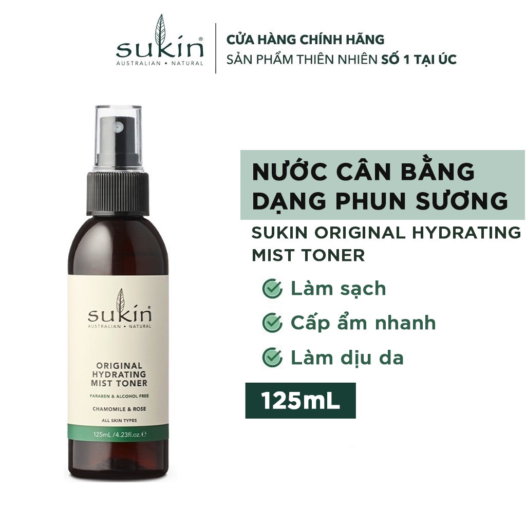 [GIFT] Nước Cân Bằng Dạng Phun Sương Sukin Original Hydrating Mist Toner 125ml