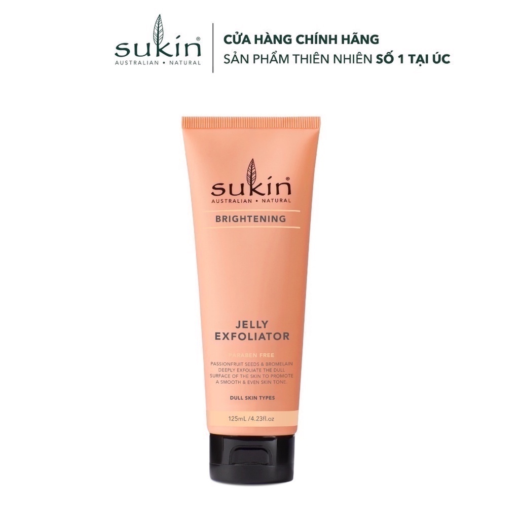 Gel tẩy tế bào chết Sukin Brightening Jelly Exfoliator 125ml (HSD: 29/09/2024)