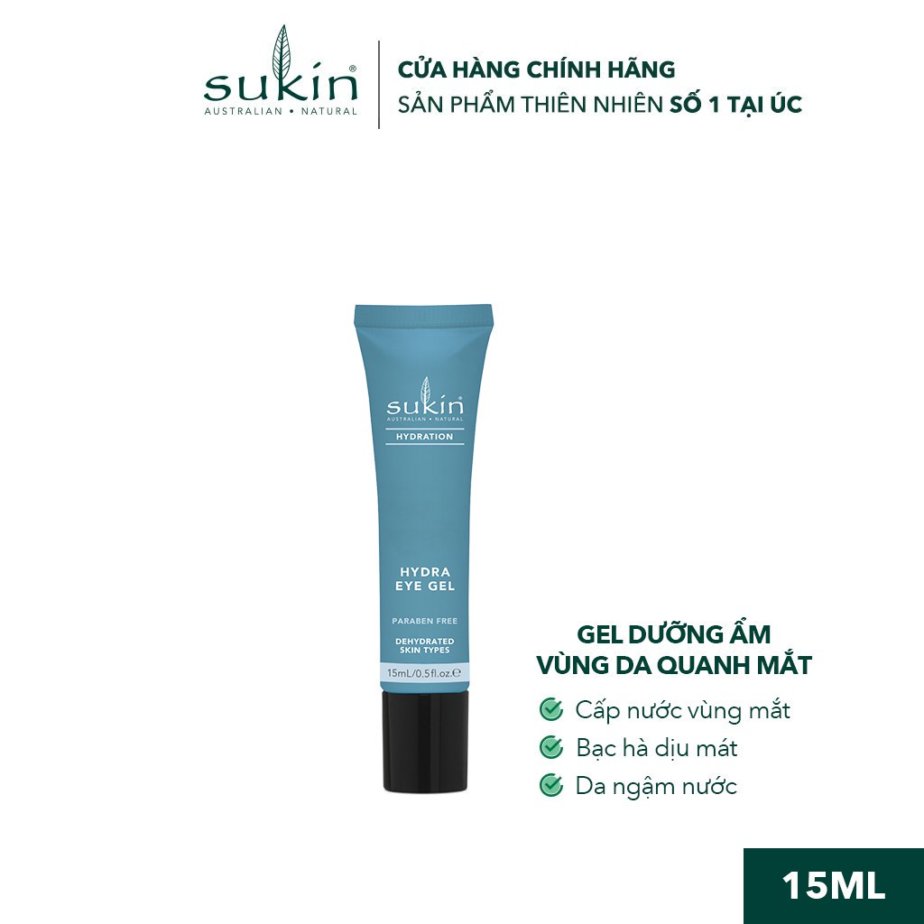 Gel Dưỡng Ẩm Vùng Da Quanh Mắt Sukin Hydration Hydra Eye Gel 15ml