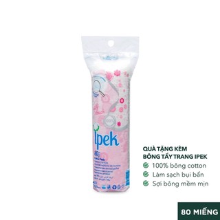 [HB Gift] Bông Tẩy Trang 100% Cotton IPEK 80 Miếng
