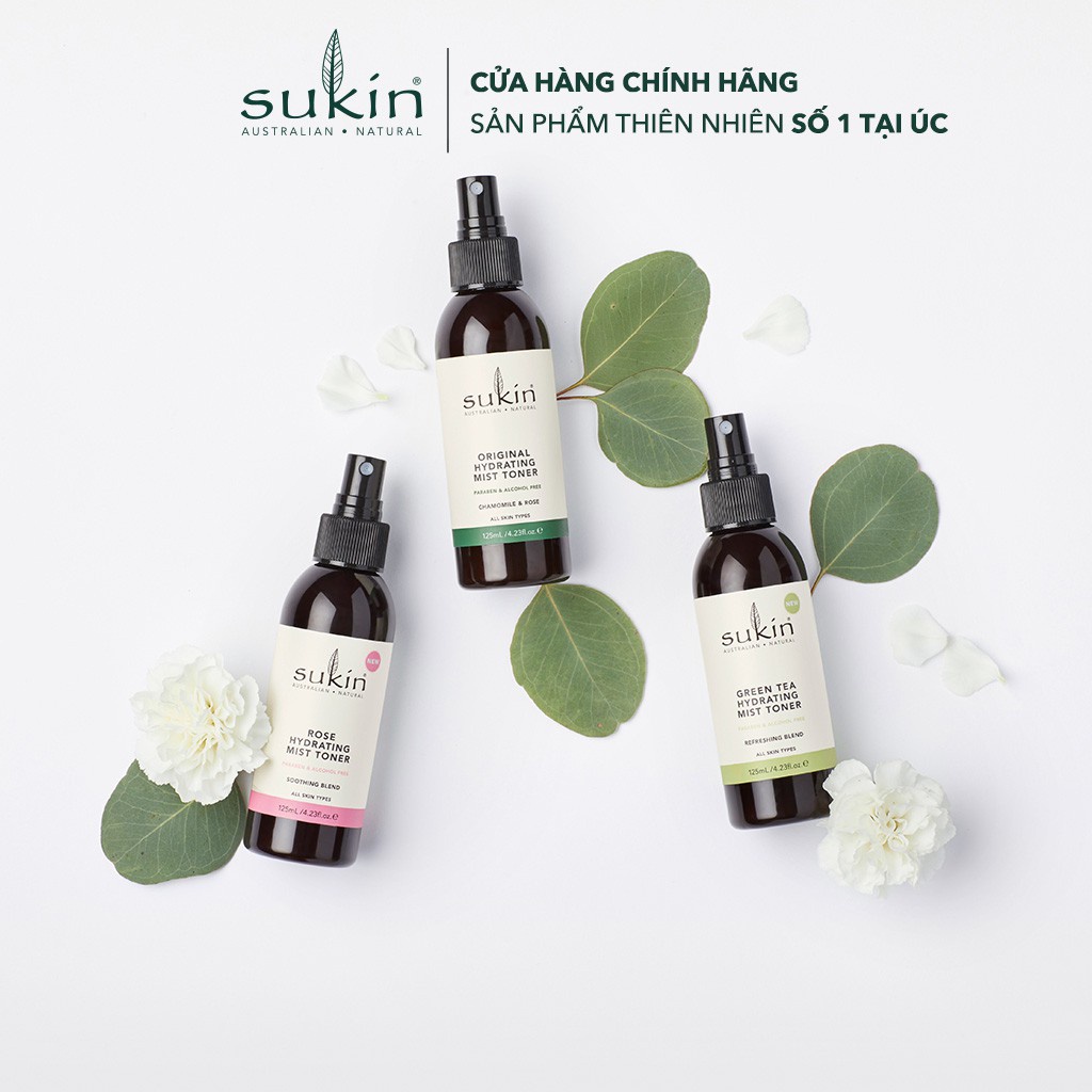 [Mua 1 Tặng 2] Nước Cân Bằng Dạng Phun Sương Sukin Original Hydrating Mist Toner 125ml (HSD: 14/01/2024)