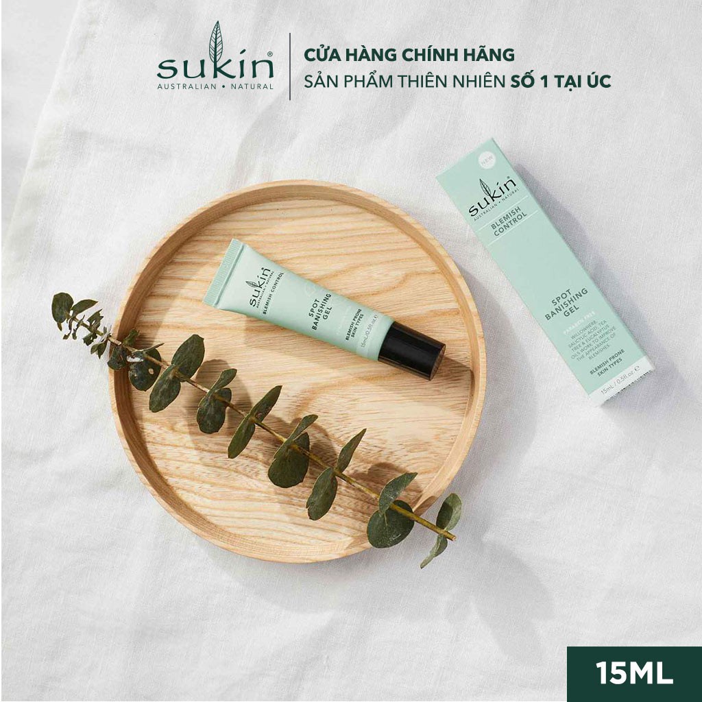 Gel Giảm Mụn Sukin Blemish Control Spot Banishing Gel 15ml (HSD: 08/08/2024)