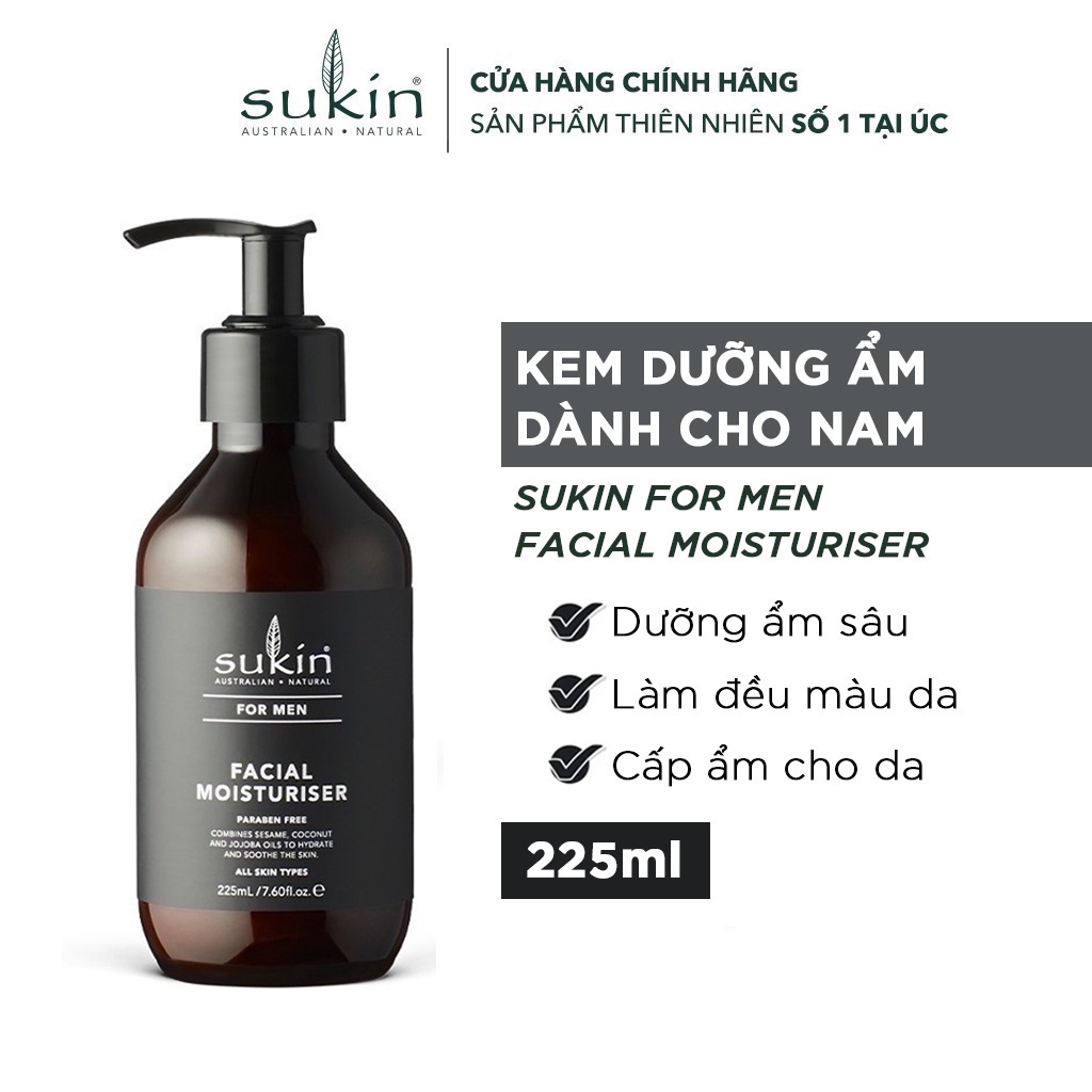 Kem Dưỡng Ẩm Dành Cho Nam Sukin For Men Facial Moisturiser 225ml (HSD: 12/04/2024)