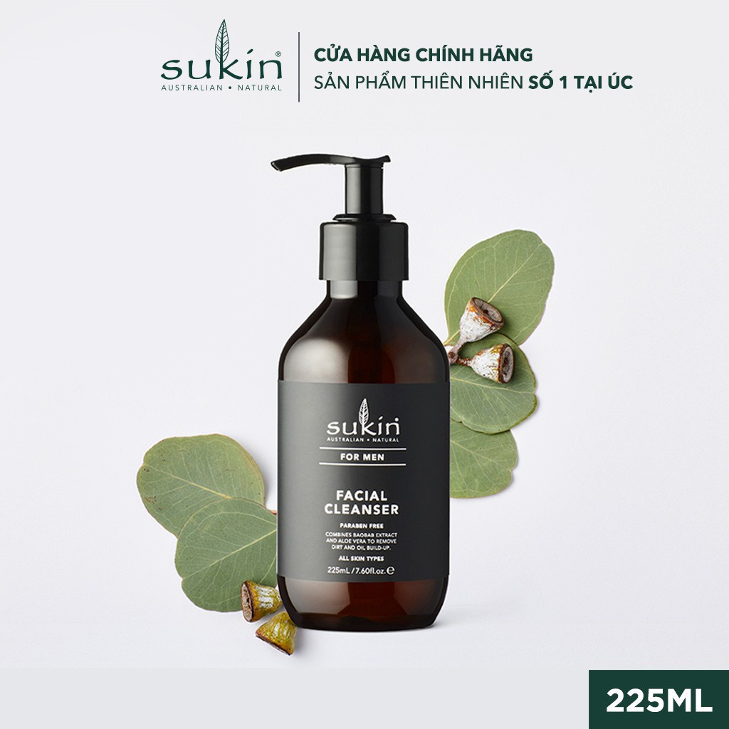 Sữa Rửa Mặt Dành Cho Nam Sukin For Men Facial Cleanser 225ml