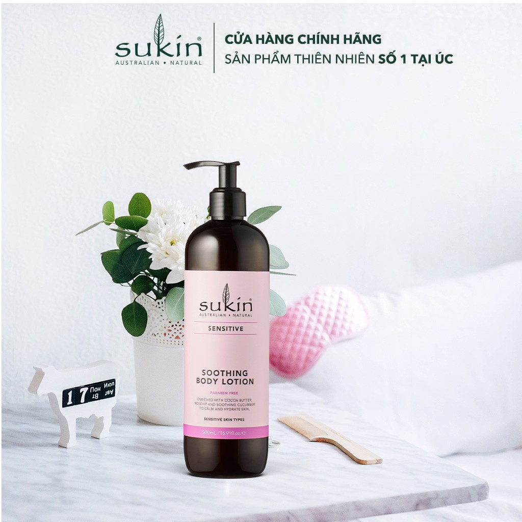 Sữa Dưỡng Thể Cho Da Nhạy Cảm Sukin Sensitive Soothing Body Lotion 500ml