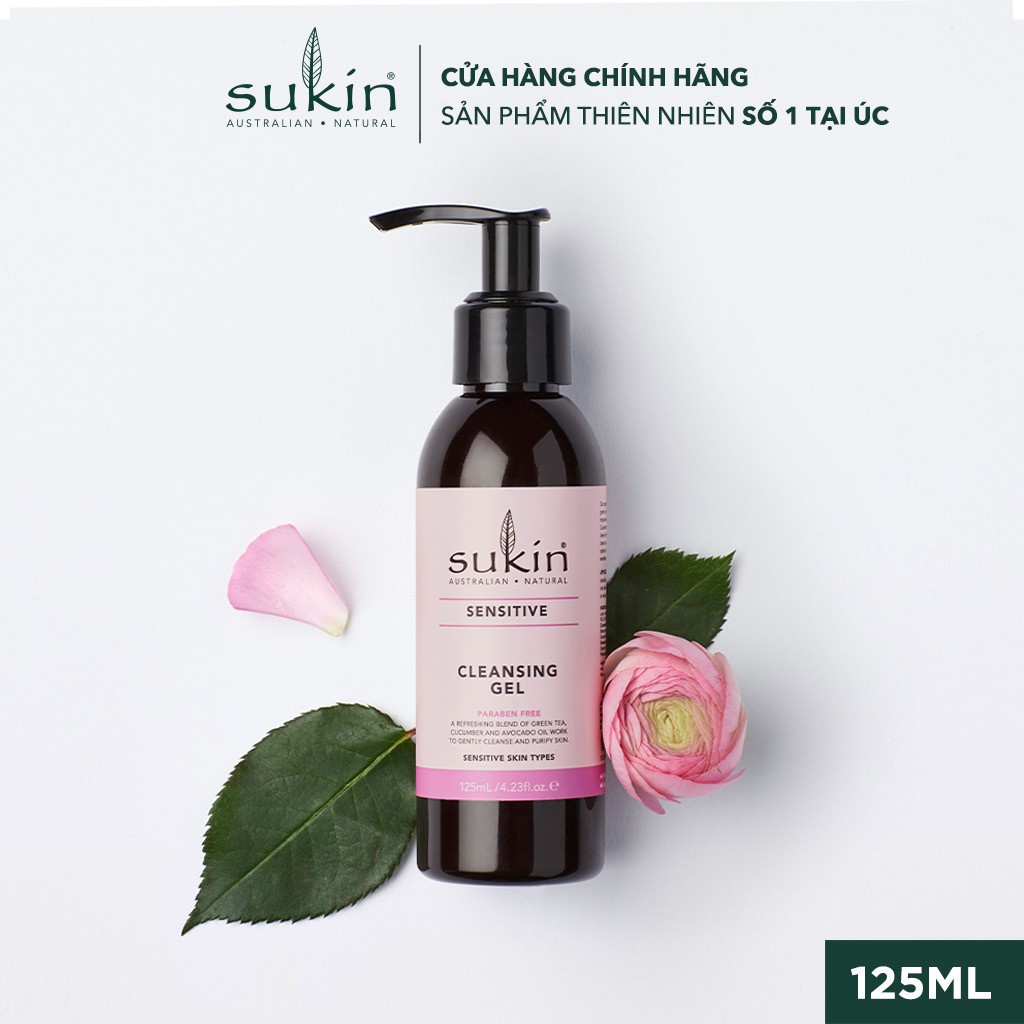 Sữa Rửa Mặt Dành Cho Da Nhạy Cảm Dạng Gel Sukin Sensitive Cleansing Gel 125ml (HSD: 31/11/2024)