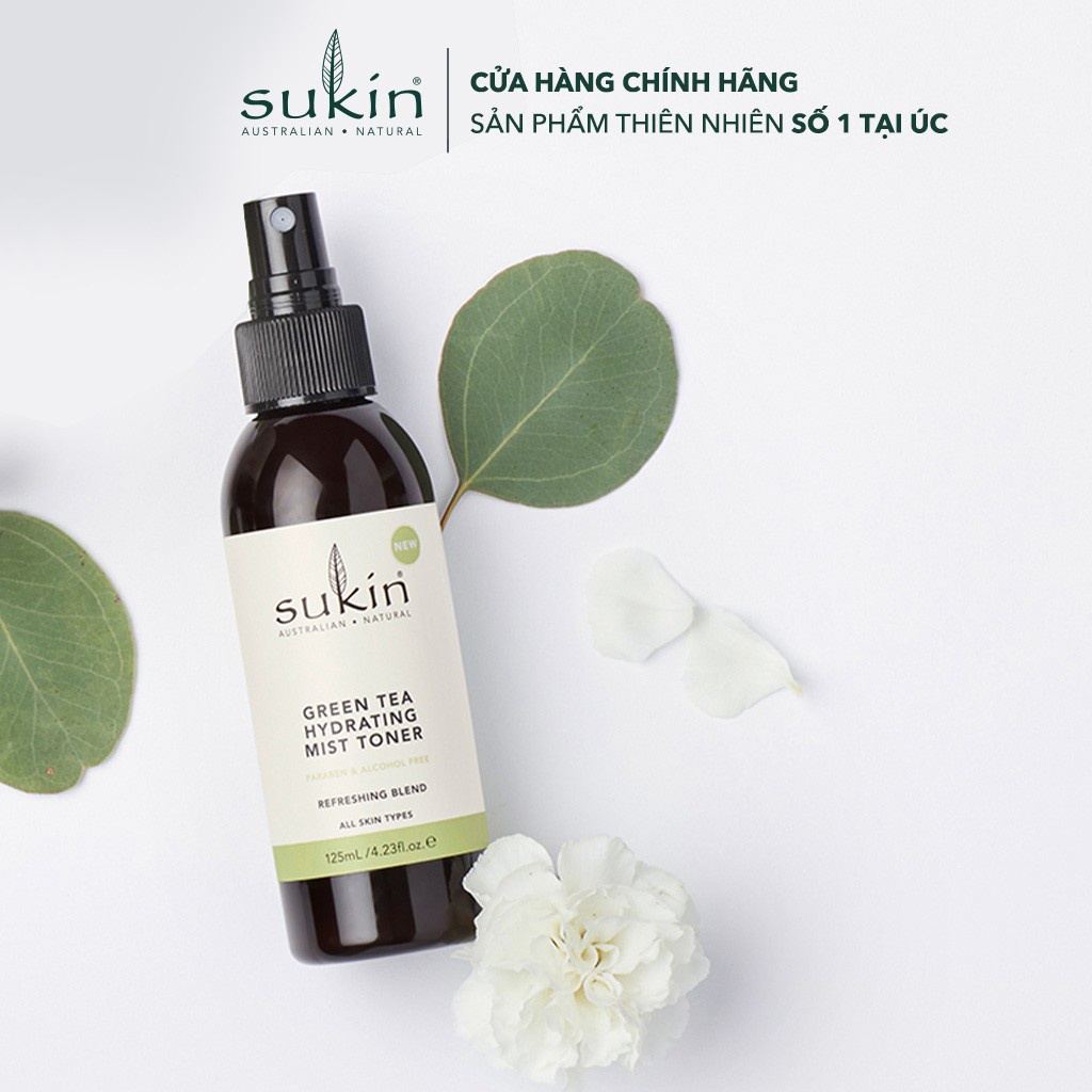 Nước Cân Bằng Dạng Phun Sương Hương Trà Xanh Sukin Green Tea Hydrating Mist Toner 125ml (HSD: 05/01/2024)