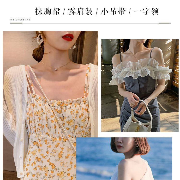 Bộ Đồ Lót Nâng Ngực Không Gọng Thép Chống Chảy Xệ Phong Cách Hàn Quốc Đơn Giản Thời Trang Cho Nữ