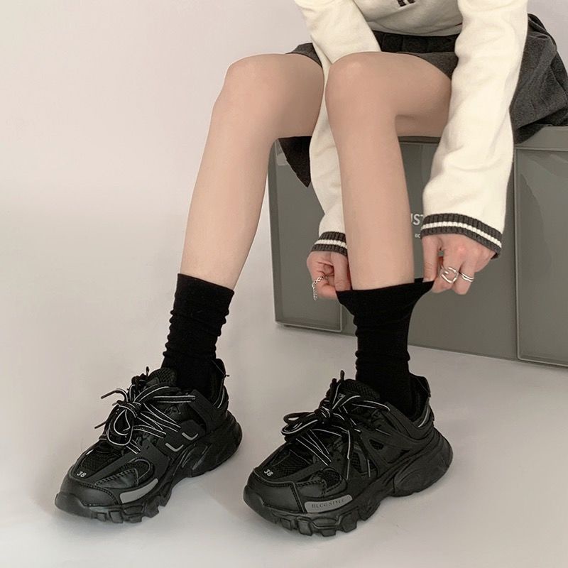 Jiashucheng Vớ Màu Trơn Cổ Cao Vừa Không Xương Dễ Phối Đồ Thời Trang Xuân Hè Cho Nữ