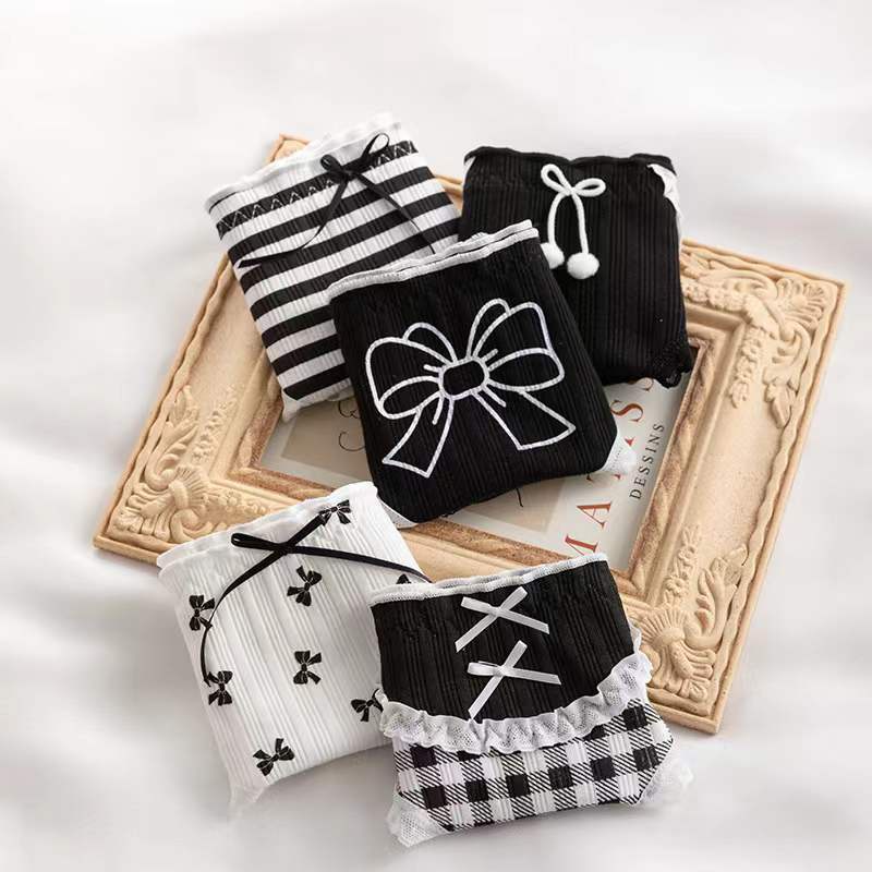 Quần Lót Cotton Nguyên Chất Kháng Khuẩn Không Đường May Lưng Vừa Dễ Thương Quyến Rũ Cho Nữ