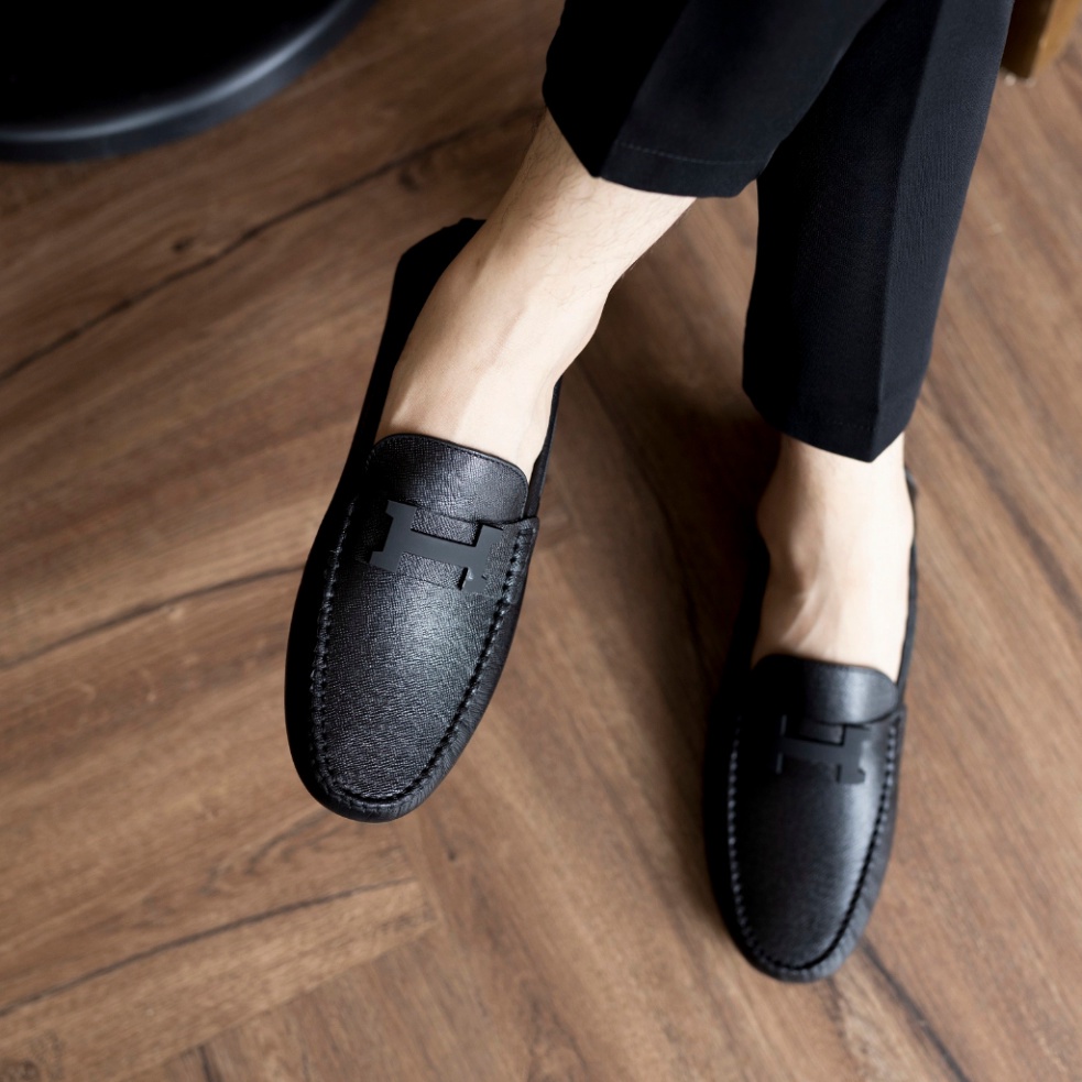 Giày Mọi Nam, Giày Lười Nam Công Sở Da Thật Size 38 Đến 43 Mã M068
