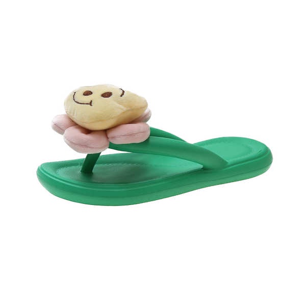 Dép kẹp đế cao Dâu tây gấu bãi biển người kéo con gái