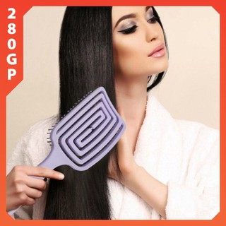 Lược sấy phồng tóc tạo kiểu, gỡ rối chải tóc massage da đầu