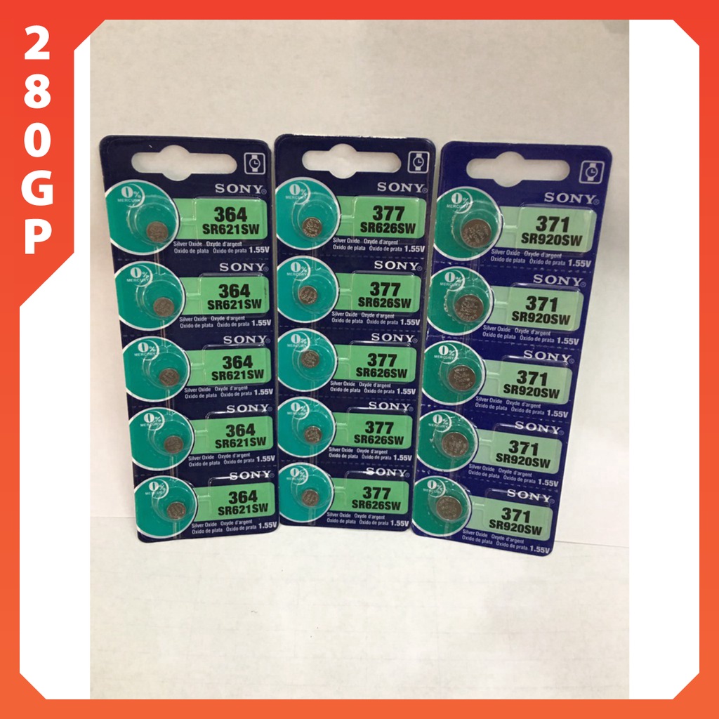 PIN ĐỒNG HỒ ĐEO TAY SONY 364 / 377 / 371 / 337 / 379 / 399 / 395 , Pin Sony 1,55V lắp cho đồng hồ đeo tay