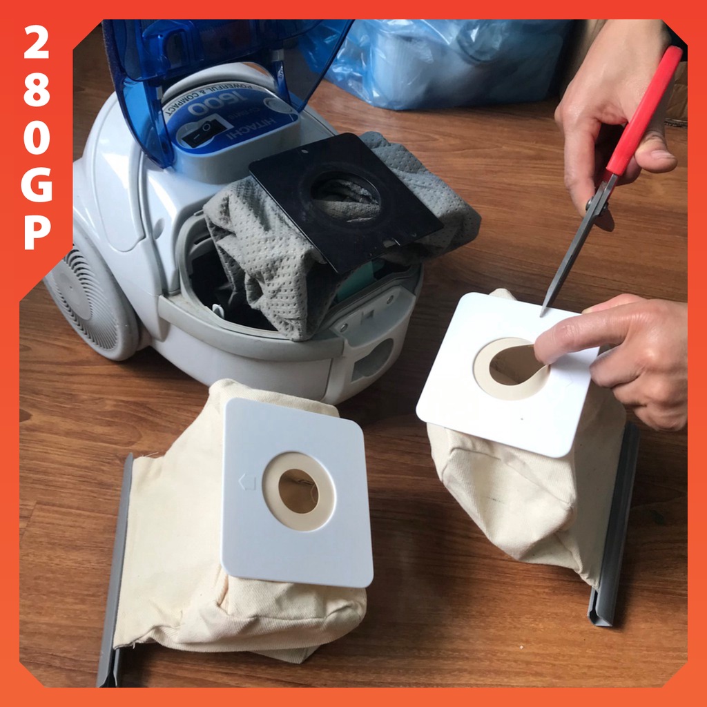 Túi lọc bụi hepa máy hút bụi Hitachi - combo 5 túi vải