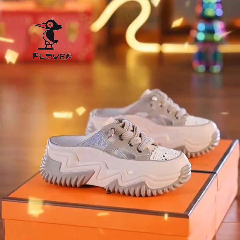 Dép Sandal Đế Dày Phối Lưới Thoáng Khí Đính Đá Thời Trang Mùa Hè Mới Cho Nữ