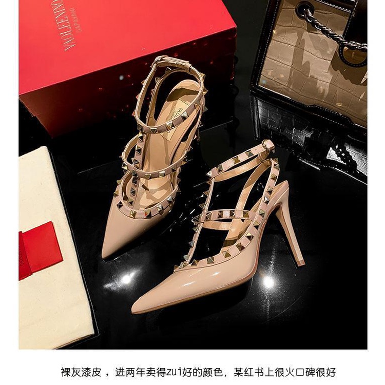 Sandal Cao Gót Mũi Nhọn Thiết Kế Mới Thời Trang Mùa Xuân Hè 2023 Dành Cho Nữ