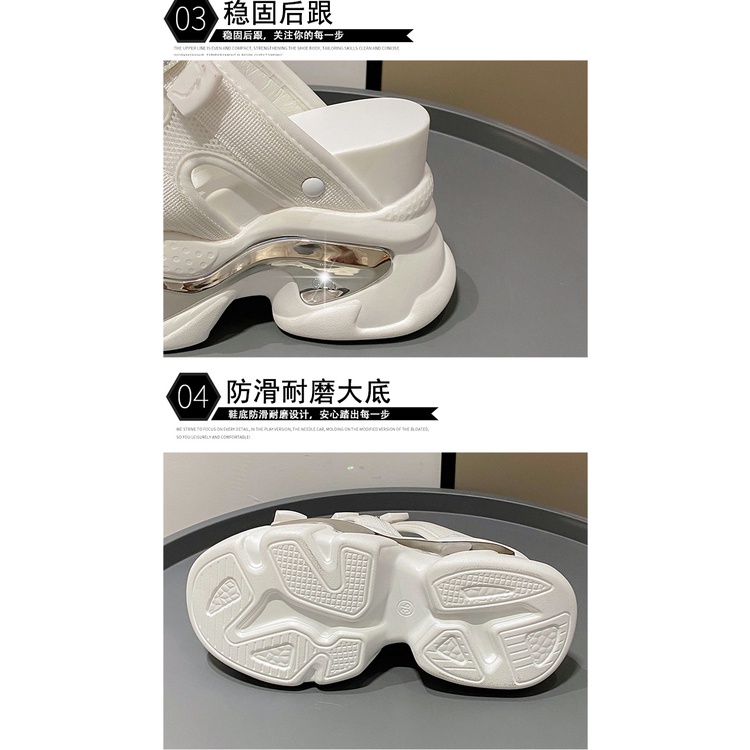 Dép Sandal Đế Xuồng Dày 10cm Đính Đá Thời Trang Mùa Hè 2023 Cho Nữ