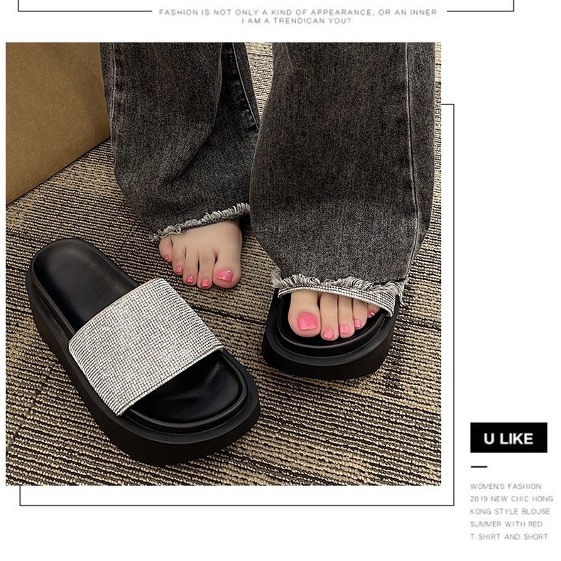 Dép Sandal Đế Xuồng Dày Dặn Phong Cách Thời Trang Châu Âu 2023 Mới