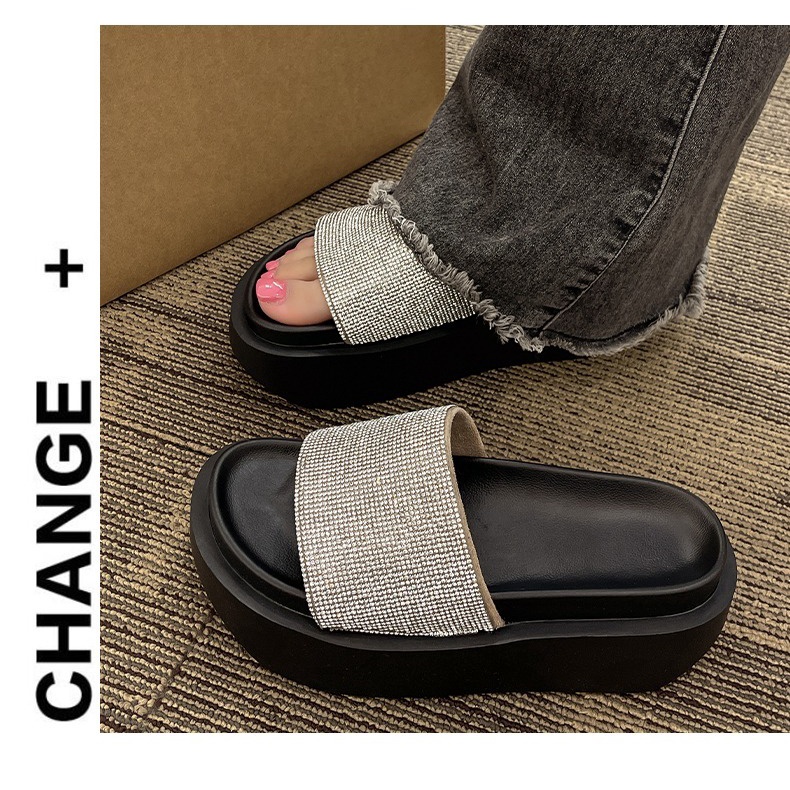 Dép Sandal Đế Xuồng Dày Dặn Phong Cách Thời Trang Châu Âu 2023 Mới