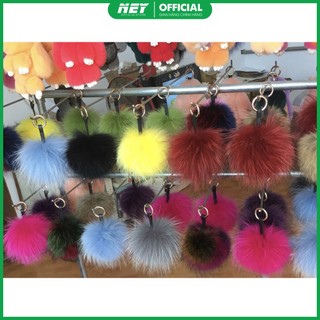 Phụ kiện túi/ Móc khóa QUẢ BÔNG siêu cute, lông siêu mịn (HÀNG LOẠI 1)
