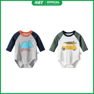 [XẢ] Bodysuit Cotton ❤️HÀNG ĐẸP ❤️ Bộ Liền Thân Cho Bé Trai Sơ Sinh đến 12 tháng