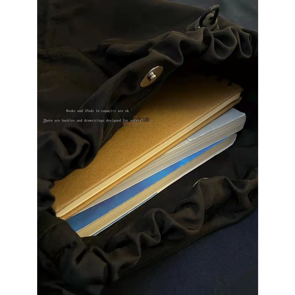 Hàng Có Sẵn! Hàng Có Sẵn!Panben Funben Túi Đeo Vai Bằng Vải Nylon Dây Rút Một Bên Vai Sức Chứa Lớn Có Tua Rua Tự Làm Thủ Công Mùa Hè