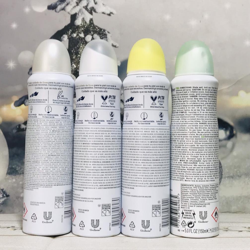 Xịt khử mùi toàn thân Dove 150ml USA