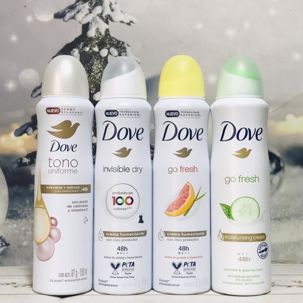 Xịt khử mùi toàn thân Dove 150ml USA