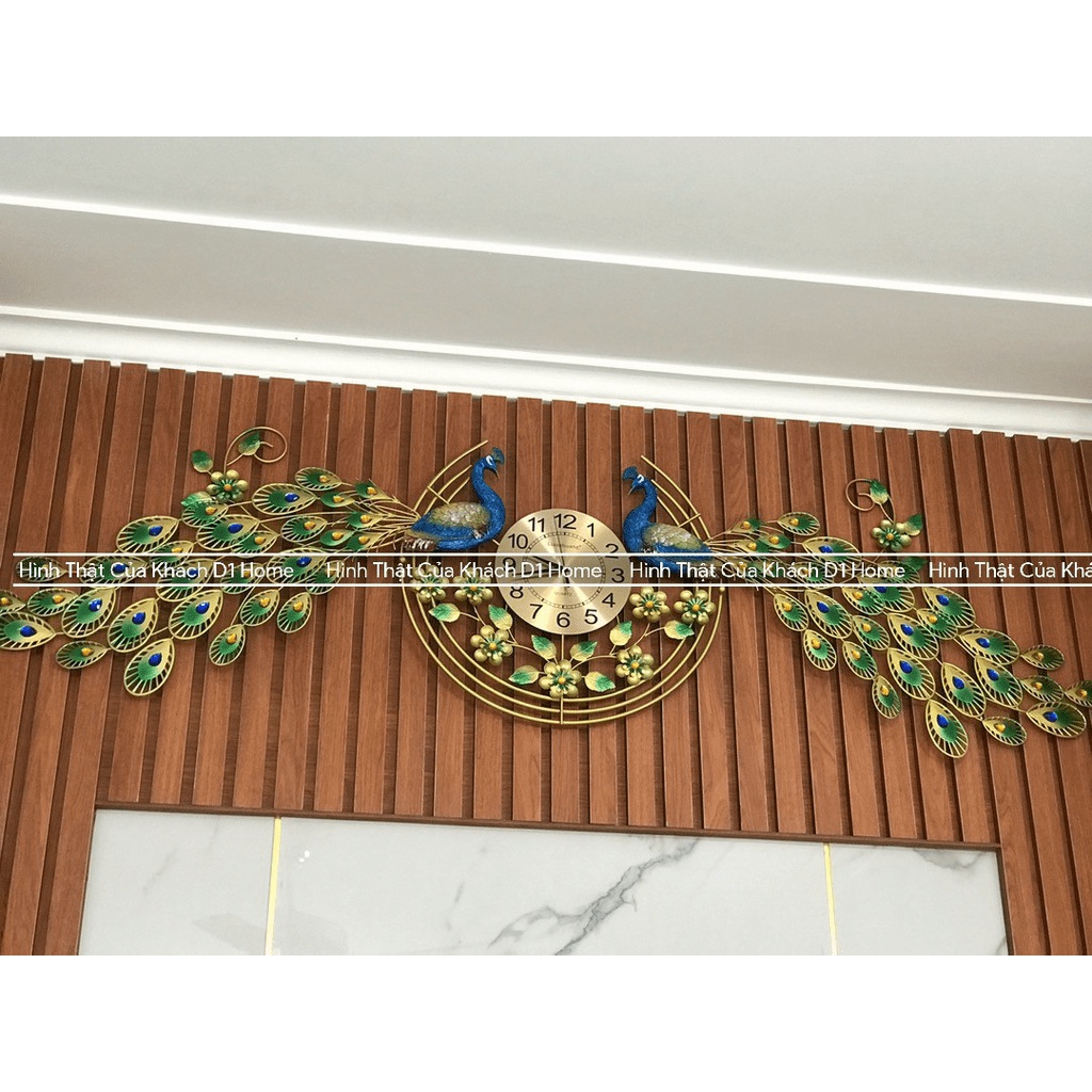 Cathywatch Đồng Hồ Treo Tường Con Chim Công Tài Lộc Chính Hãng D1 Home Kim Trôi Trang Trí Tường Decor- 88