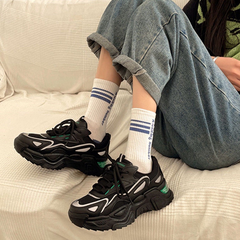 Giày Thể Thao Đế Dày Siêu Nhẹ Phối Lưới Thoáng Khí Thoải Mái Thời Trang Xuân Thu Cho Nữ