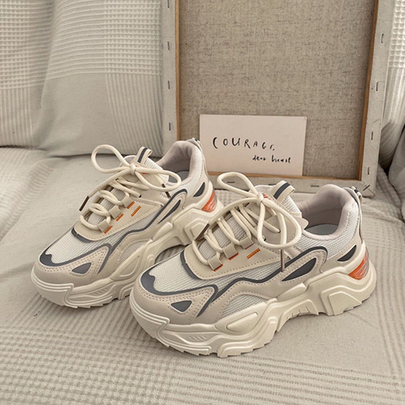 Giày Thể Thao Đế Dày Siêu Nhẹ Phối Lưới Thoáng Khí Thoải Mái Thời Trang Xuân Thu Cho Nữ