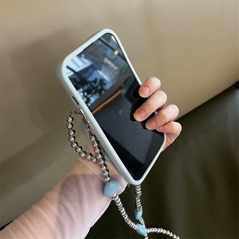 Ốp Điện Thoại Màu Xanh Dương Họa Tiết Chú Gấu Dễ Thương Cho Iphone 14Promax 13