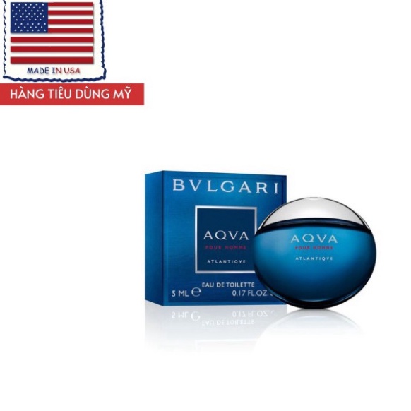 Nước hoa Mini Nam BVLGARI Aqva Atlantiqve Pour Homme EDT 5mL ( Xanh Dương)