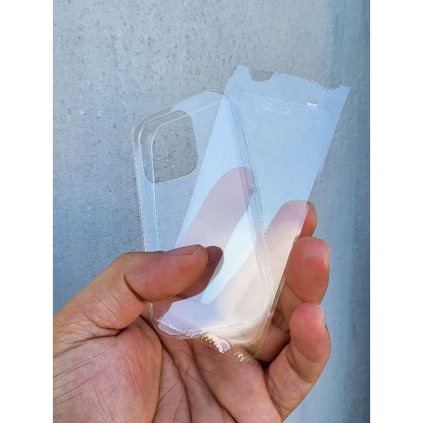 Combo ốp lưng Silicon + miếng dán màn hình điện thoại mini Soyes XS14 Pro