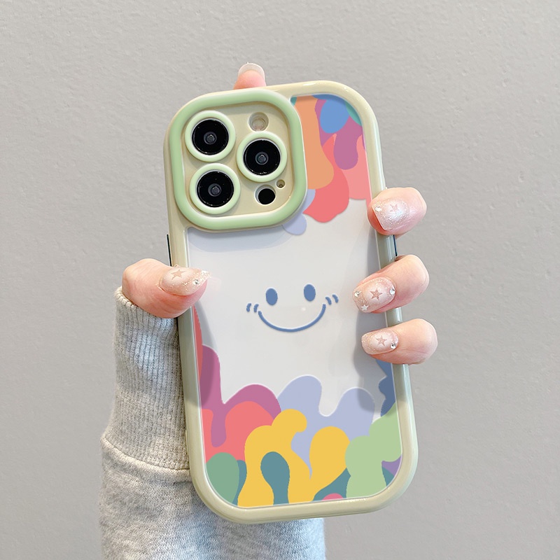 Ốp Điện Thoại In Hình Mặt Cười Phong Cách Graffiti Cho Apple 14 / 13 / 12 / 11