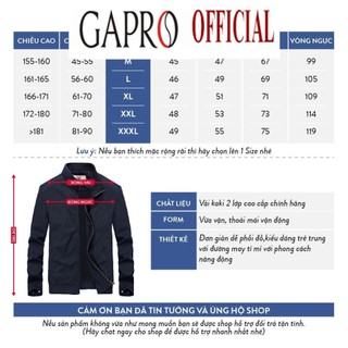 Gapro Fashion NewFashion Áo khoác kaKi nam vải xịn co dãn cao cấp đủ size cho người từ 50kg-85kg sale