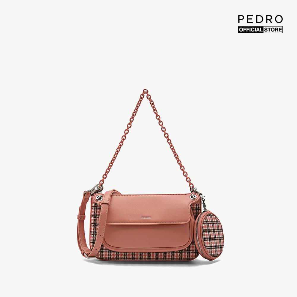 PEDRO - Túi đeo chéo nữ Dilone Houndstooth Double Flap PW2-75210093-5-50