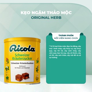 Kẹo ngậm ho Healthy Care ricola original herb không đường the mát 250g