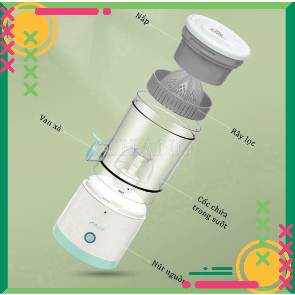 Máy Ép Hoa Quả Tự Động Sử Dụng Sạc Usb Tiện Lợi Bảo Hành 12 Tháng