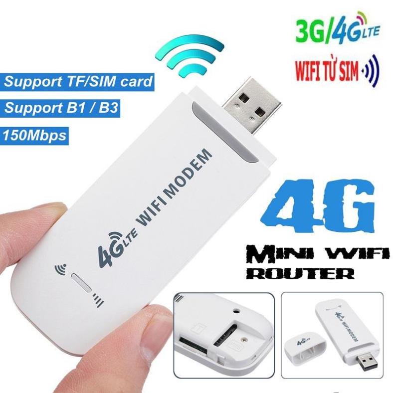 Bộ phát wifi từ sim 4G. USB DCOM 3G 4G DONGLE phát Wifi từ sim 3G/4G dùng được đa mạng. BH trọn đời