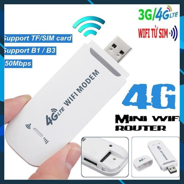 Bộ phát wifi từ sim 4G. USB DCOM 3G 4G DONGLE phát Wifi từ sim 3G/4G dùng được đa mạng. BH 1 năm