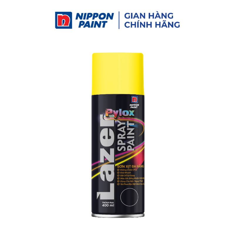 Sơn xịt Nippon Pylox Lazer màu vàng mã 41 - 400ML