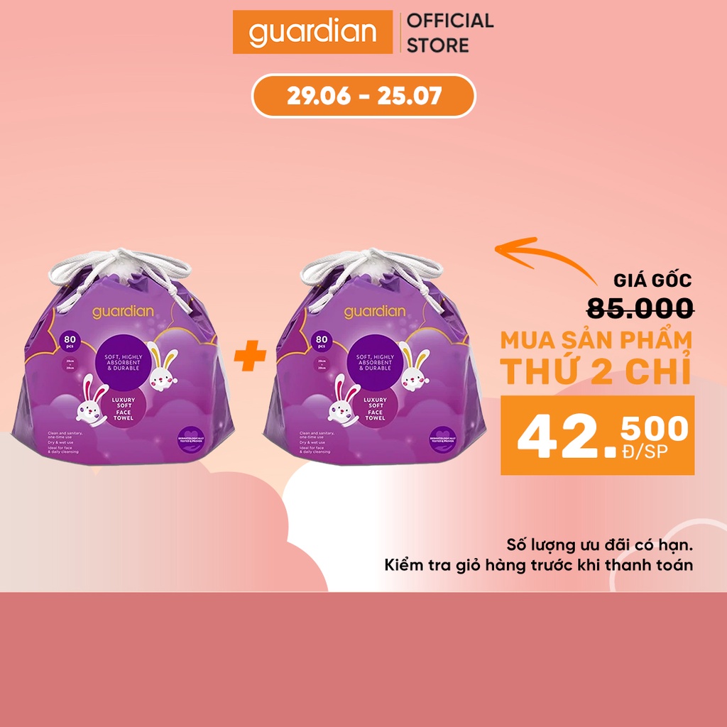 Khăn Lau Mặt Khô Đa Năng Guardian Face Towel 80 Tờ | BigBuy360 - bigbuy360.vn