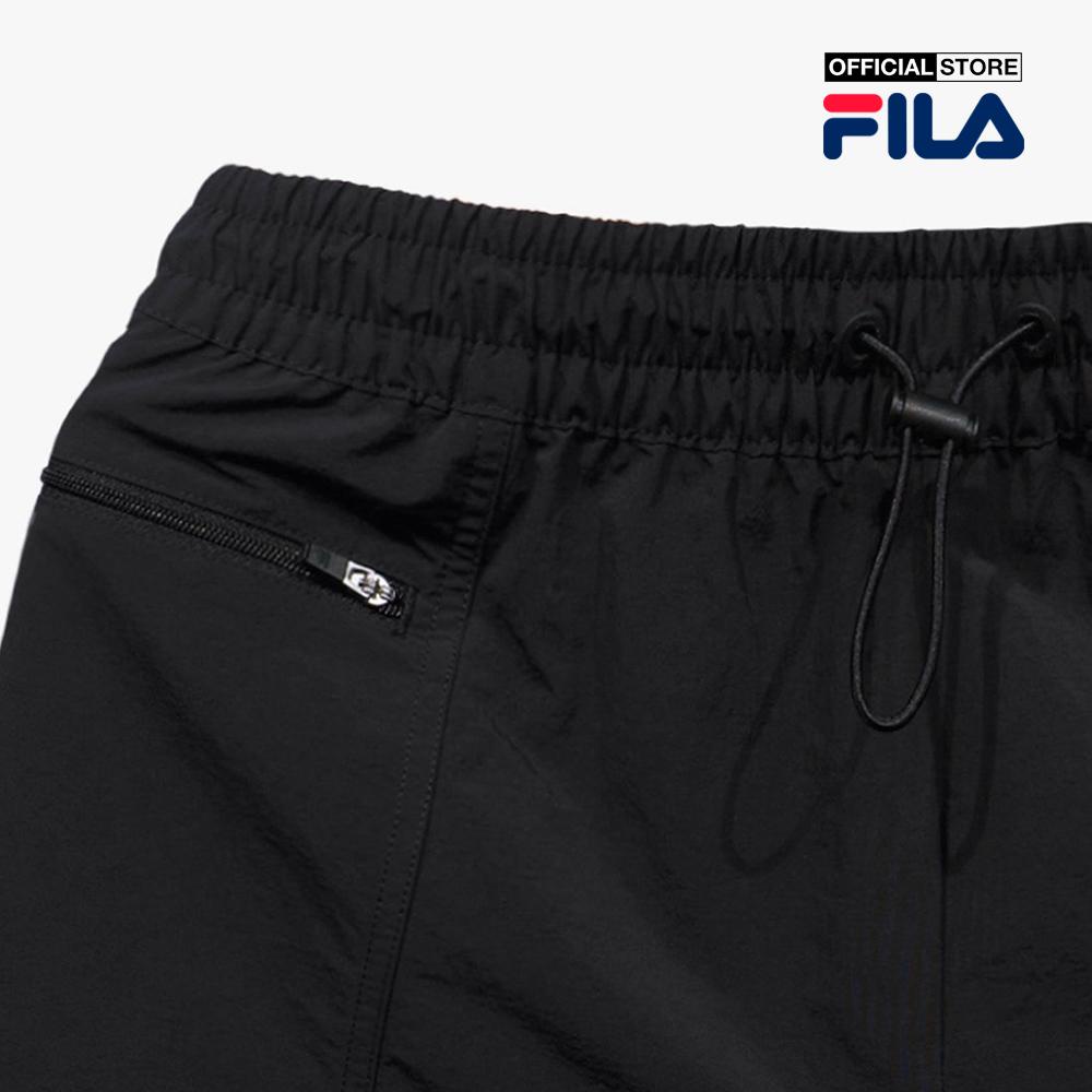 FILA - Quần shorts unisex ống rộng lưng thun hiện đại FW2HPF1058X-BLK