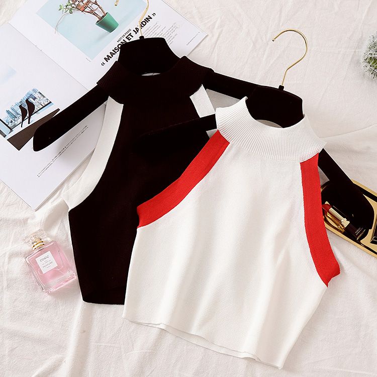 Jiashucheng Áo Hai Dây Ôm Dáng Màu Sắc Thời Trang Mùa Hè Quyến Rũ Cho Nữ