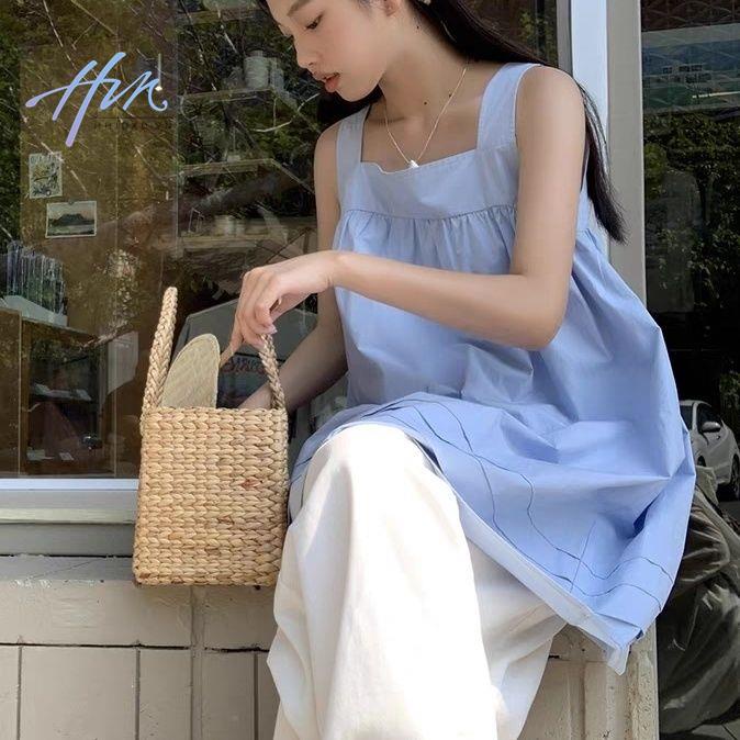 Đầm Ngắn Hai Dây Mẫu Mới 2023 Phong Cách Pháp Thời Trang Mùa Hè Cho Nữ