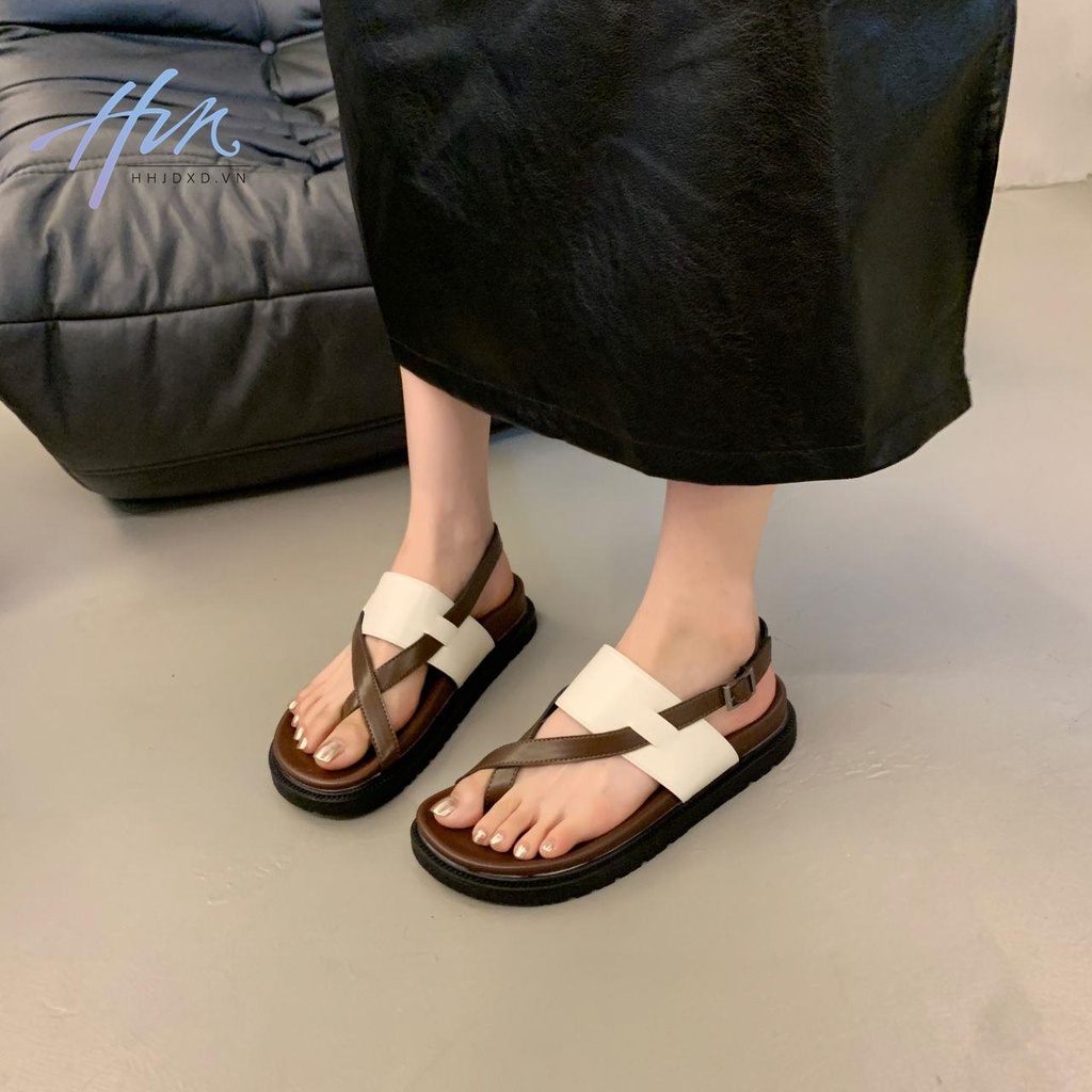 Giày Sandal Mềm Đế Bằng Phong Cách Retro Pháp Thời Trang Xuân Hè 2023 Cho Nữ