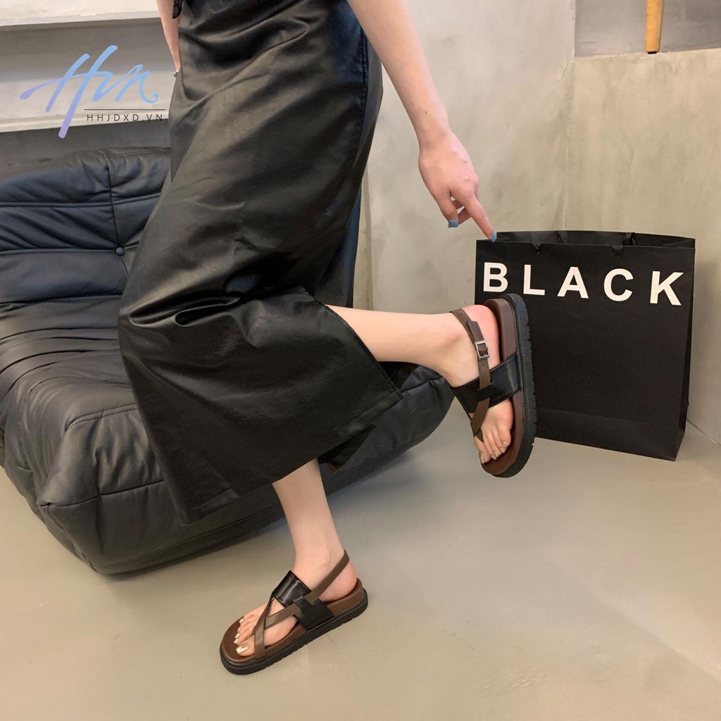 Giày Sandal Mềm Đế Bằng Phong Cách Retro Pháp Thời Trang Xuân Hè 2023 Cho Nữ
