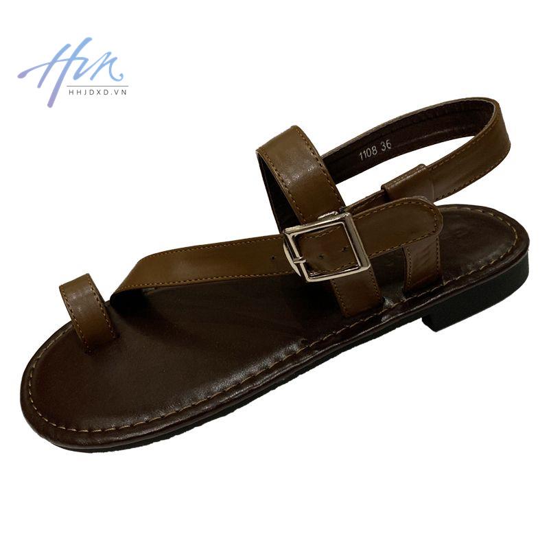 Giày Sandal Đế Bằng Mềm Mại Phong Cách Roman Thời Trang Mùa Hè Cho Nữ